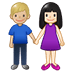 👩🏻‍🤝‍👨🏼 woman and man holding hands: light skin tone, medium-light skin tone display on Samsung